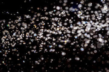 Abstract bokeh  texture on black