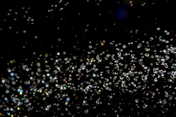 Abstract bokeh  texture on black