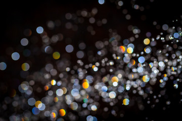 Abstract bokeh  texture on black