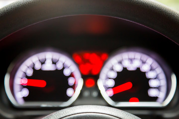 Abstract blur of speed meter