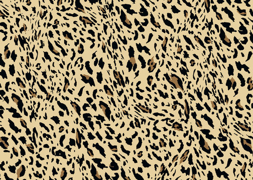 Leopard skin pattern design. Leopard print vector illustration background. Wildlife fur skin design illustration for print, web, home decor, fashion, surface, graphic design