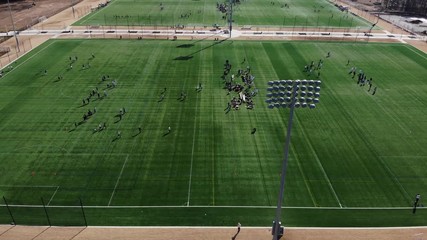 Ultimate Frisbee Tournament Field Aerial