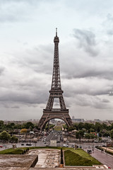 Fototapeta na wymiar Clouds Over The Eiffel Tower