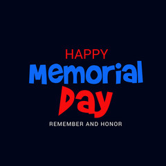 Obraz premium Vector illustration of a Background for Memorial Day (Remember and Honor ).