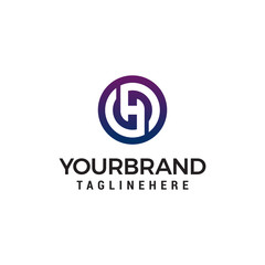 Fototapeta premium letter h logo design concept template vector