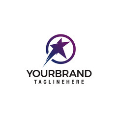 star fast logo design concept template vector