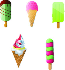 ice cream icon flat design,vector illustration