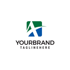 letter A logo design concept template vector