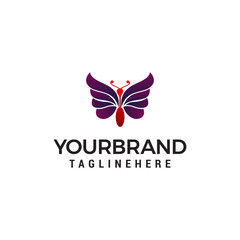 Abstract Butterfly logo template. simple Vector logo illustratio