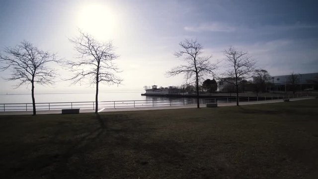 Walk Towards Lake Michigan Lakefront Downtown Milwaukee MKE