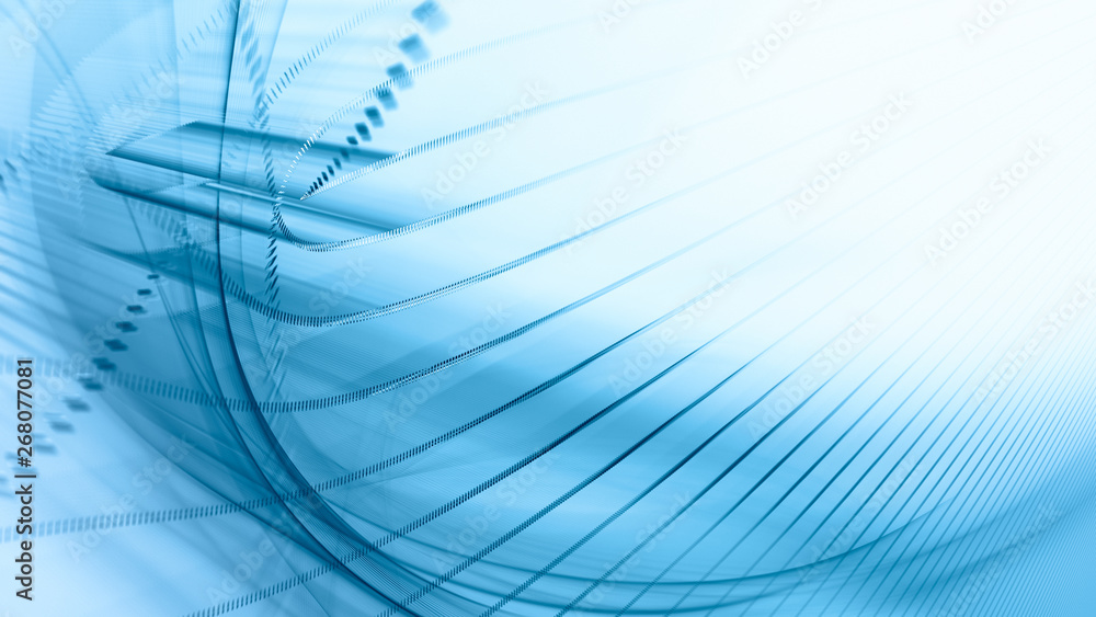 Aufkleber abstract background. 3d illustration. fractal graphics composition of dots, waves and rays of light.
