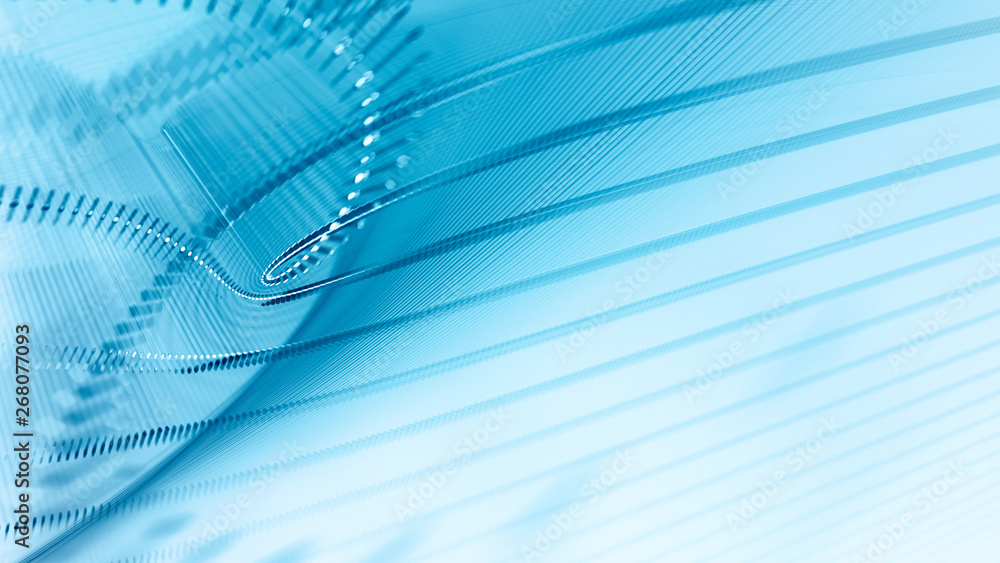 Fototapete abstract background. 3d illustration. fractal graphics composition of dots, waves and rays of light.