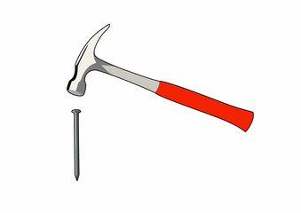 Nail and hammer