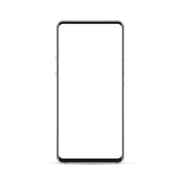 New smartphone seven pro mockup vecter isolated on white background