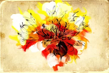  Abstract flowers oils painting art illustration © maxtor777