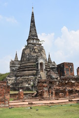 Obraz premium Ayuttahaya kompleks świąntynny Tajlandia, Wat Mahathat, Wat Phra Si Sanphet