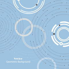 Geometric pattern with connected lines and dots.