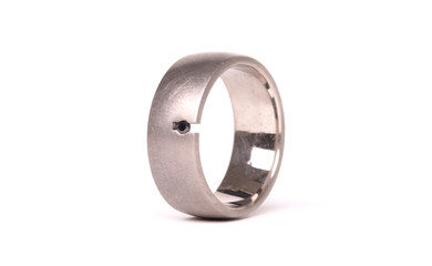 Paladium wedding ring isolated