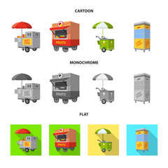 Isolated object of marketing and tent icon. Collection of marketing and outdoor vector icon for stock.