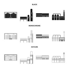 Obraz premium Vector illustration of production and structure sign. Collection of production and technology stock vector illustration.