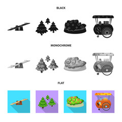 Isolated object of urban and street sign. Collection of urban and relaxation stock symbol for web.