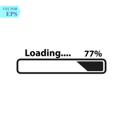 Loading vector icon. Loading bar symbol. Linear style sign for mobile concept and web design. Downloading symbol logo illustration