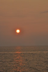 Orange Sun with Spur Cloud Reflection V