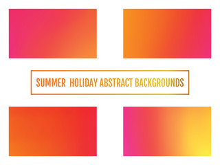 Summer holiday banner, abstract background Set of Festive glowing a bright background.