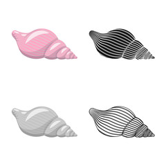 Vector illustration of animal and decoration logo. Collection of animal and ocean vector icon for stock.