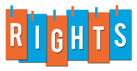 Rights Orange Blue Stuck Stripes 