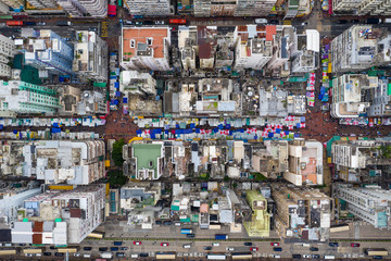 Fototapeta premium Aerial view of Hong Kong city