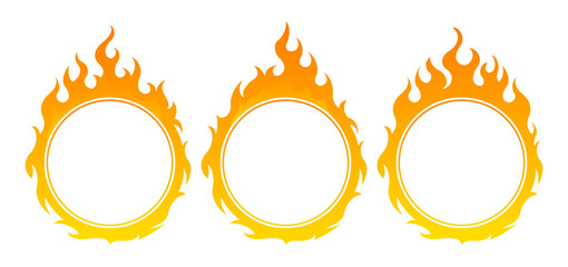 Round fire frame. Design element © Nikolay Zaburdaev