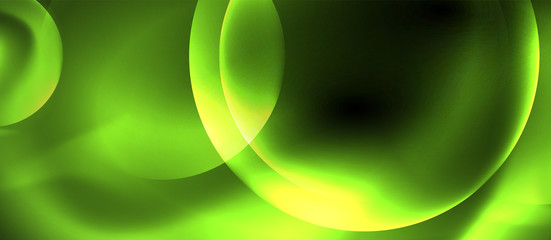 Shiny neon circles abstract background