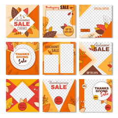 Special Seasonal Sale Set Celebrate Thanksgiving