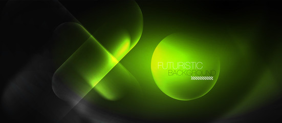 Neon glowing techno lines, hi-tech futuristic abstract background template
