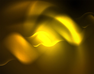 Shiny neon geometric waves template