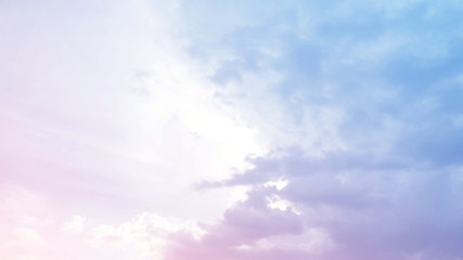 Obraz premium Abstract blurred beautiful soft cloud background with a pastel multicolored gradient concept for wedding card design or presentation