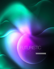 Neon lights vector abstract background