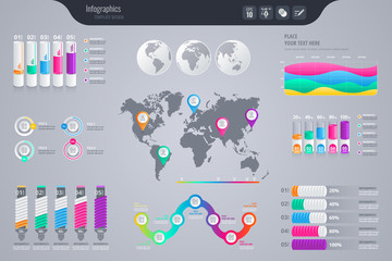 Infographics for business concept. Isometric vector Infographic design. Vector