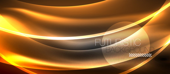 Fototapeta premium Neon light waves