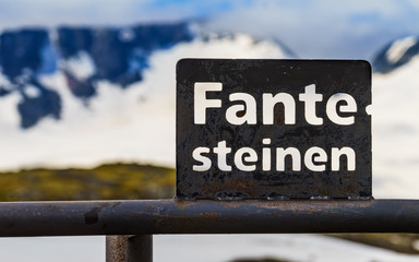 Mountains landscape. Norwegian route Sognefjellet