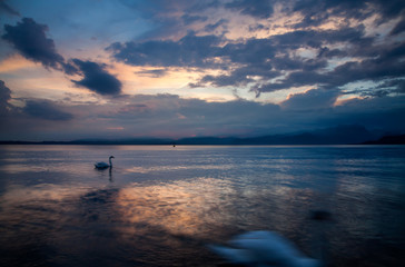 Sunset Garda Lake