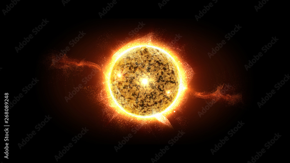 Poster Futuristic graphic user interface head up display screen with digital holographic Nuclear Fusion energy simulator display for digital background