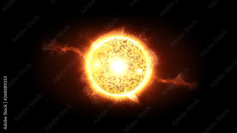 Poster Futuristic graphic user interface head up display screen with digital holographic Nuclear Fusion energy simulator display for digital background