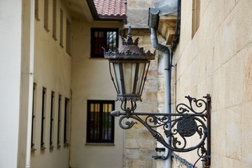 streetlamp in the street, street light in Bilbao city Spain