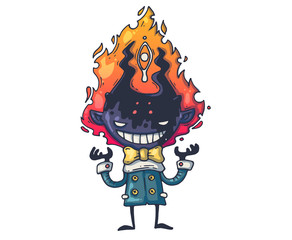 Cartoon illustration for print and web. Character in the modern graphic style.