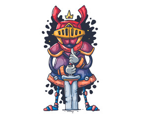 Cartoon illustration for print and web. Character in the modern graphic style.