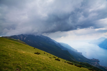 Obraz na płótnie Canvas Garda Lake top view