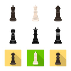 Vector illustration of checkmate and thin symbol. Collection of checkmate and target vector icon for stock.