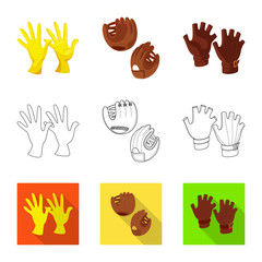 Isolated object of silhouette and safety symbol. Set of silhouette and comfort vector icon for stock.